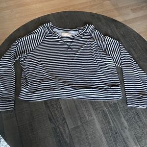 Jackson Rowe Stripped crop shirt